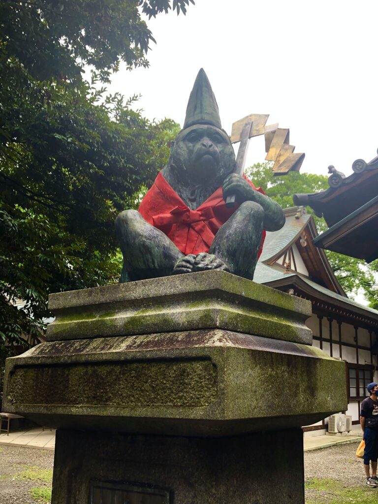日吉神社の狛申吽形